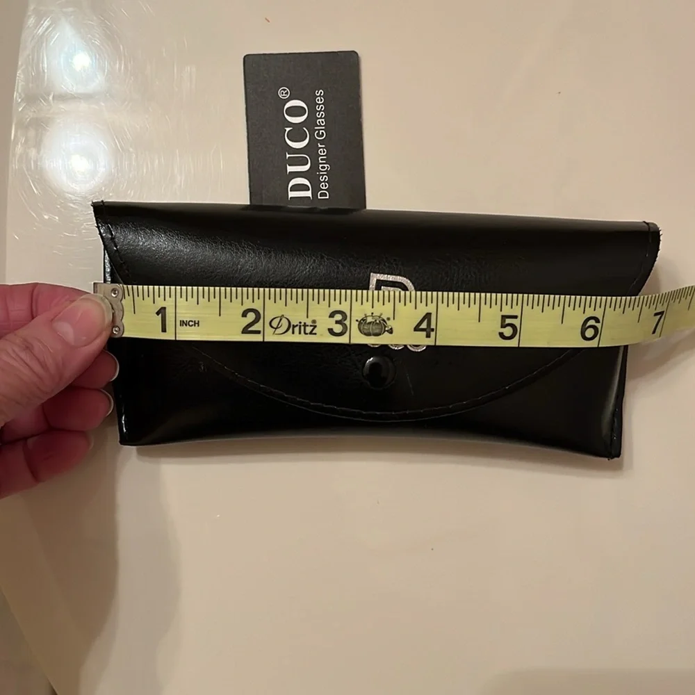 DUCO black sunglasses or eyeglasses case- pre-owned, foldover snap closure